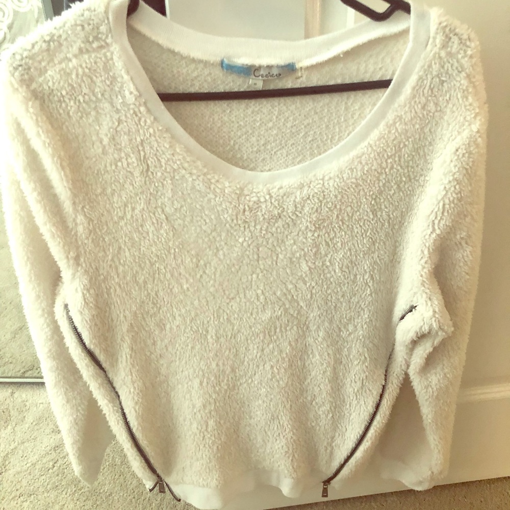 Long sleeve zipper sweater